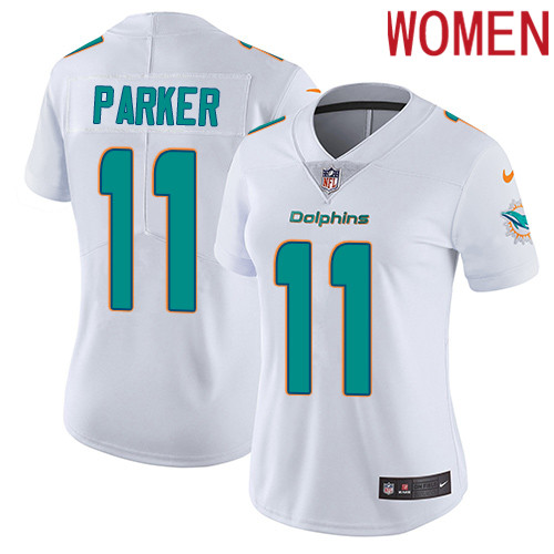 2019 Women Miami Dolphins #11 Parker white Nike Vapor Untouchable Limited NFL Jersey->women nfl jersey->Women Jersey
